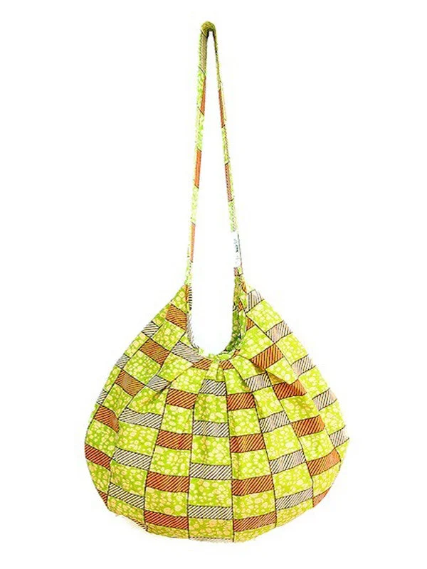 Canvas hobo bag with a colorful patchwork design for a bohemian styleBasket Weave Hobo Bag