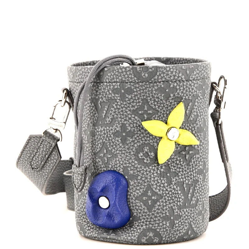 Studded bucket bag with a punk - rock vibeChalk Nano Bag Limited Edition Monogram Taurillon Leather with Acrylic