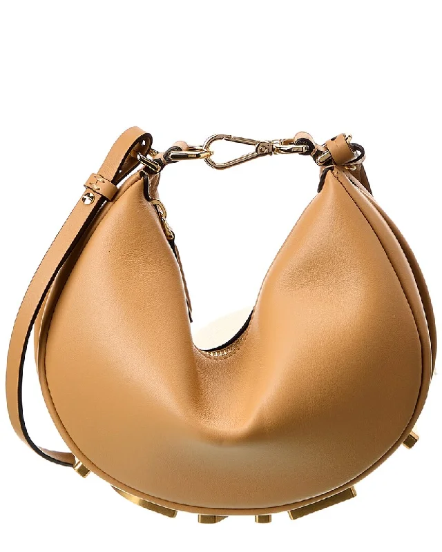 Plus - size hobo bag with a roomy interior for carrying essentialsFENDI Fendigraphy Mini Leather Hobo Bag