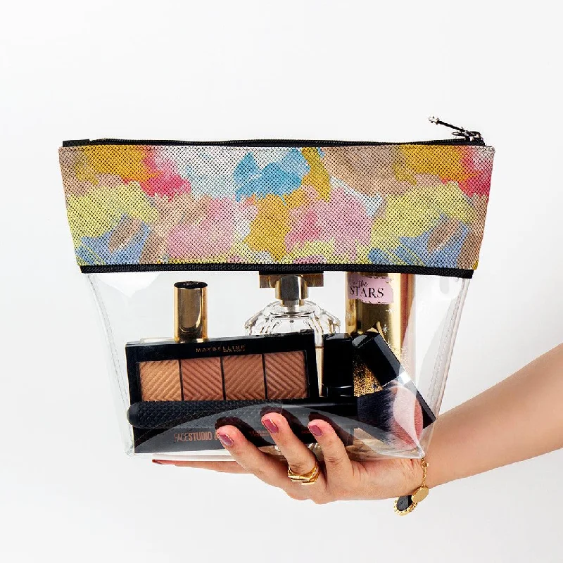 Laser-cut leather makeup bag with an intricate geometric patternlimpid Makeup Case Brushes