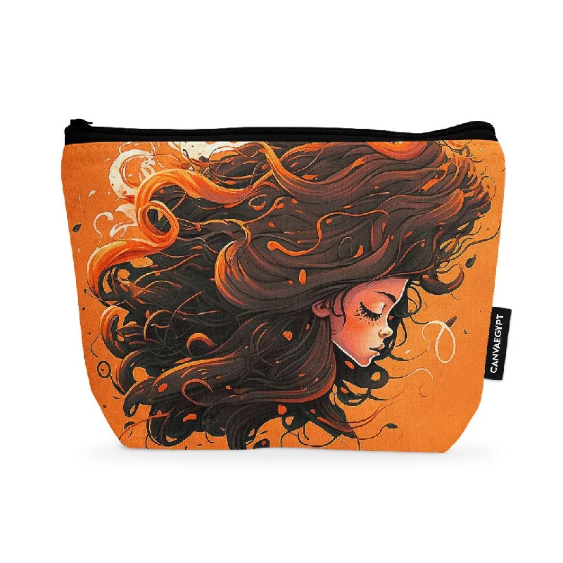 Silk-lined makeup bag with a smooth interior to protect cosmeticsMakeup Pouch Rest