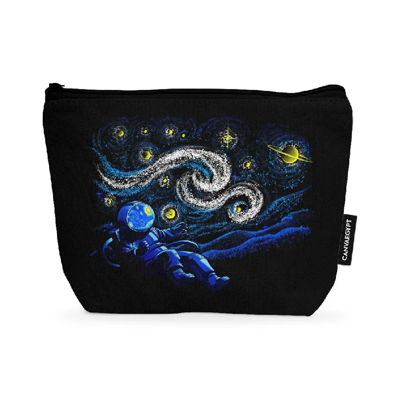 Soft velvet makeup bag in a rich purple color for a touch of luxuryMakeup Pouch Starry Night Gravity