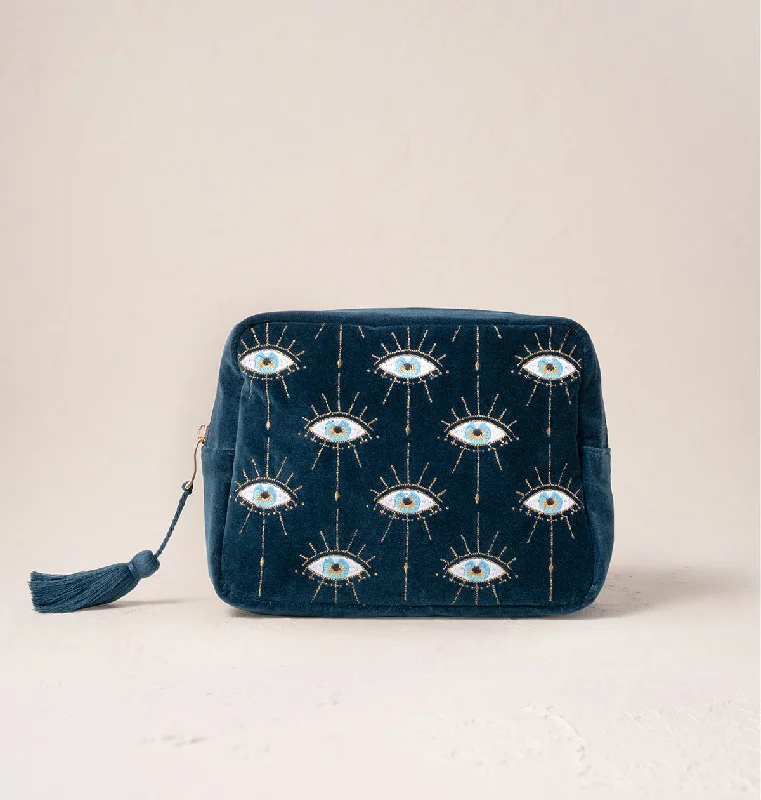 Vegan leather makeup bag made from recycled materials for eco-friendlinessMystical Eye Wash Bag