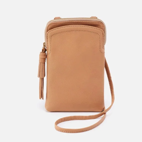 Women's leather hobo bag with a distressed finish for a vintage lookNila Phone Crossbody