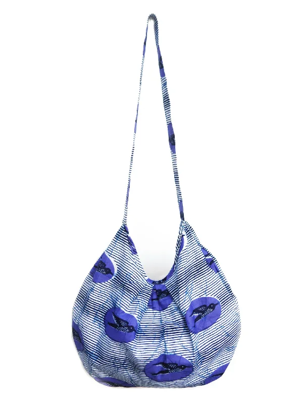 Women's leather hobo bag with a distressed finish for a vintage lookPurple Soaring Hobo Bag