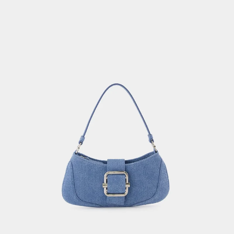 Leatherette hobo bag with a quilted pattern for a sophisticated touchBrocle Small Hobo Bag - Osoi - Denim Sky - Suede