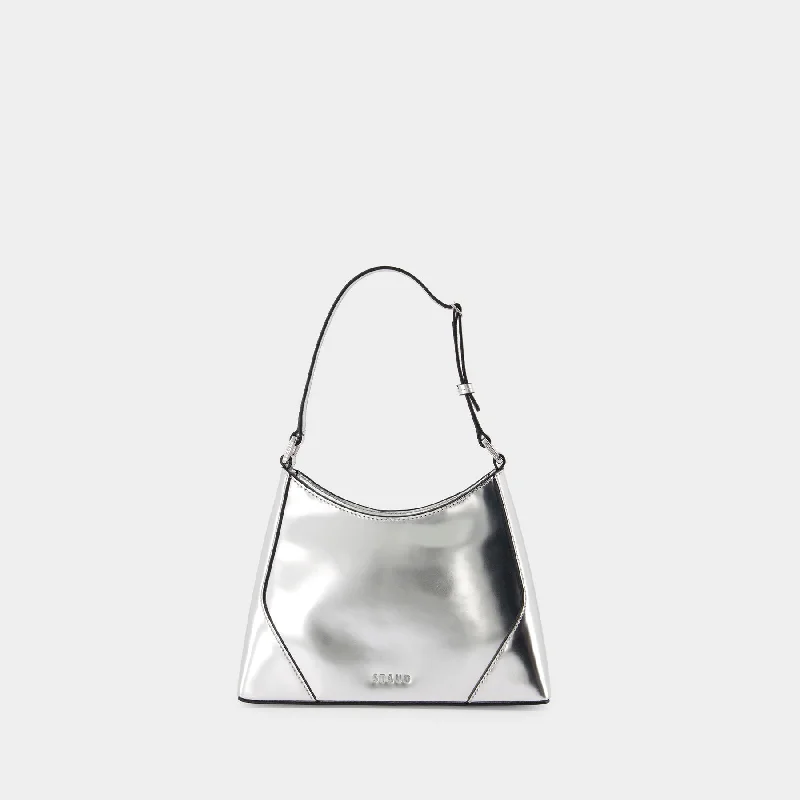 Vegan leather hobo bag for eco - conscious consumersLinda Shoulder Bag - Staud - Leather - Silver