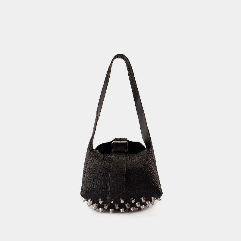 Hobo bag with a magnetic snap closure for easy accessRex Medium Shoulder Bag - Alexander Wang - Leather - Black