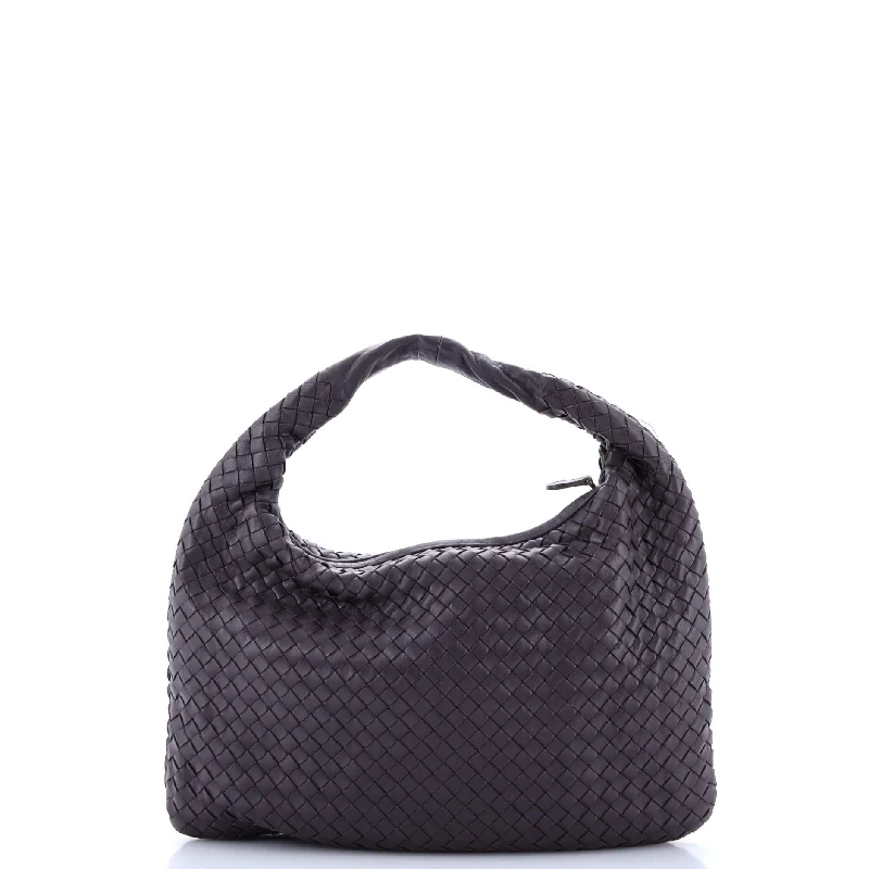 Plus - size hobo bag with a roomy interior for carrying essentialsVeneta Hobo Intrecciato Nappa Small