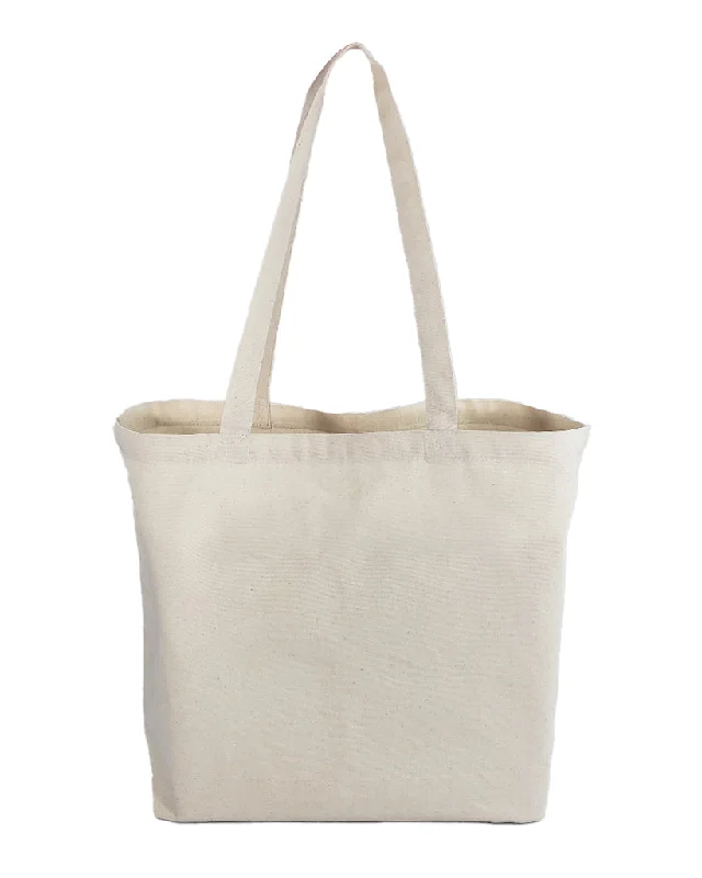 Convertible tote bag that can be worn as a shoulder or cross-body bag18" Med/Large Size Value Canvas Tote Bag with Long Handles - TG218