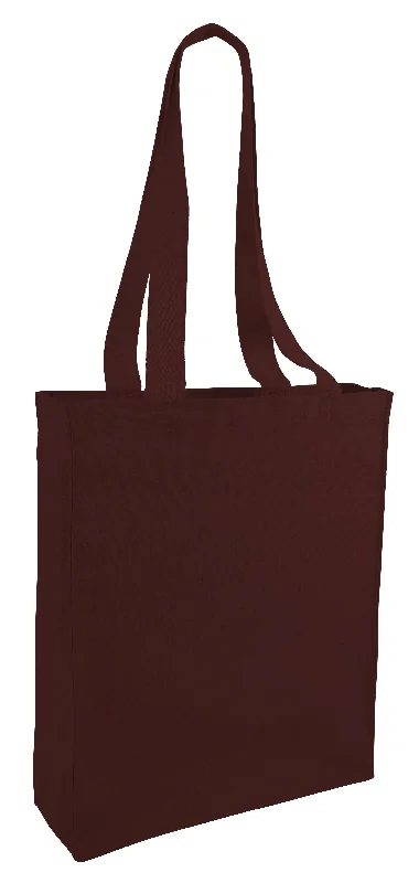 Vintage-inspired leather tote bag with a classic monogram for a timeless appealAffordable Canvas Tote Bag / Book Bag with Gusset - Alternative Colors