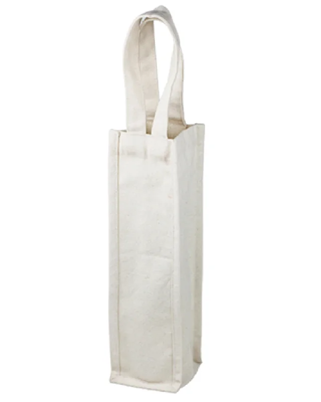 Tote bag with a hidden anti-theft pocket and RFID-blocking liningNatural White Canvas Wine Bag for Wedding Decorations