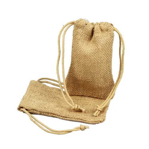 Tote bag with multiple internal compartments and a zippered pocket for organization3" x 5" - Mini Burlap Bags with Jute Cord Drawstring Wedding Favor Pouches (Pack of 12)