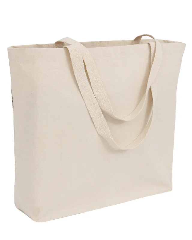 Plus-size tote bag with an extra-large capacity for carrying all essentials20" Large Organic Canvas Shopping Tote Bags - OR260