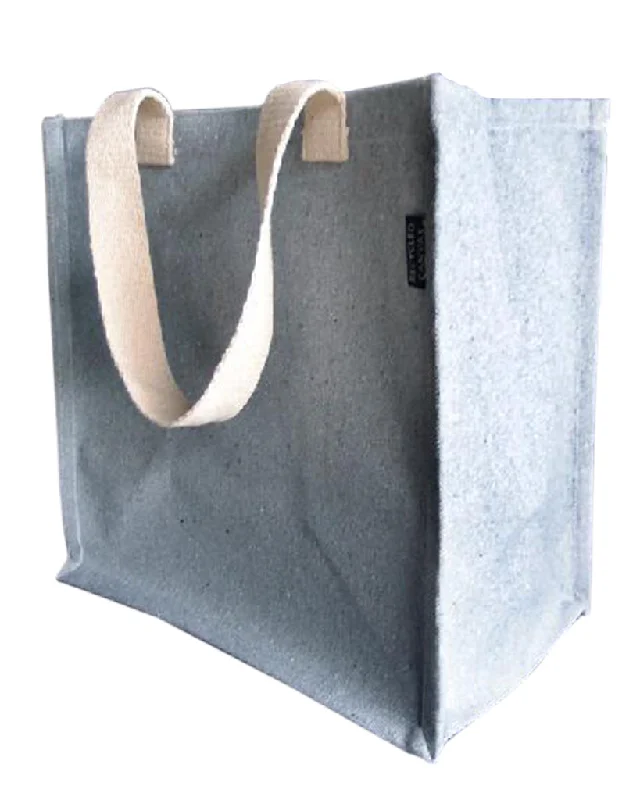 Studded leather tote bag with a punk-rock edgeLarge Recycled Canvas Tote Bag W/Laminated Interior - RC890