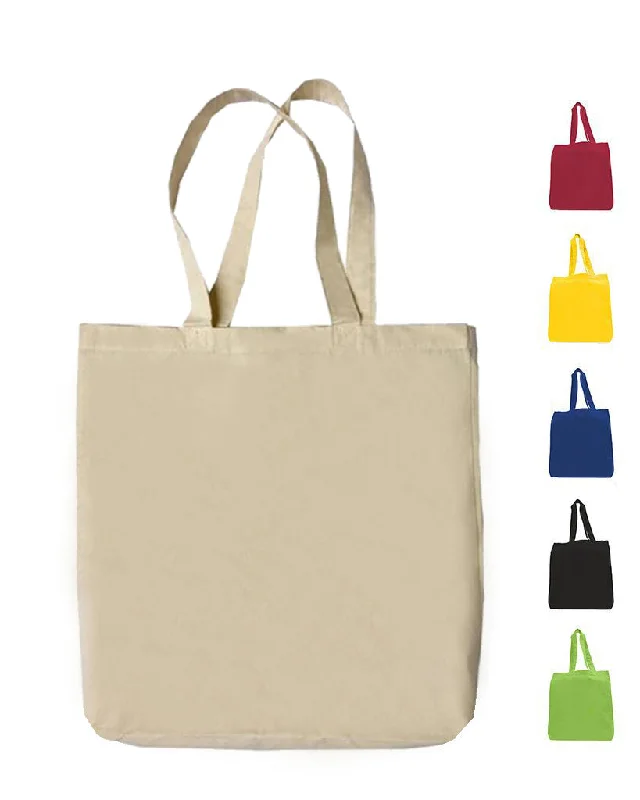 Vegan leather tote bag made from sustainable materials for eco-conscious consumersEconomical 100% Cotton Tote Bags with Bottom Gusset - TG110