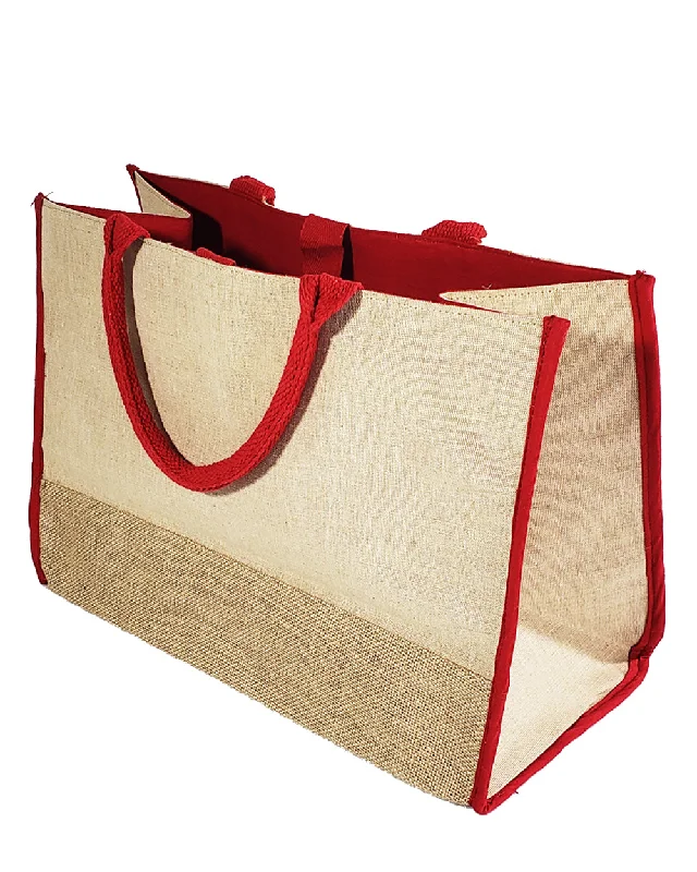 Waterproof nylon tote bag with a roll-top closure for outdoor useFashion Jute Tote Bags / Heavy Duty Burlap Bags - TJ892