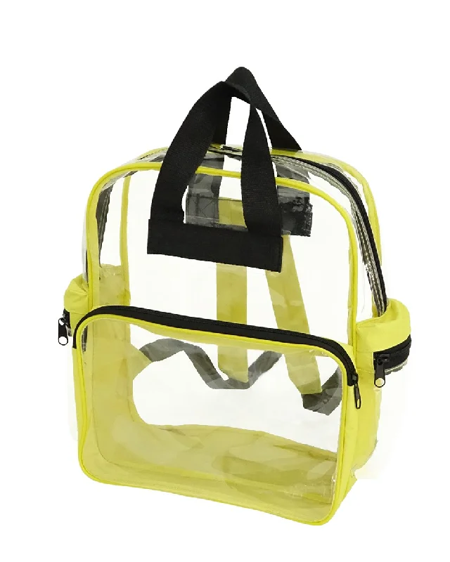 Waterproof nylon tote bag with a roll-top closure for outdoor useHeavy Vinyl Polyester Clear Backpack