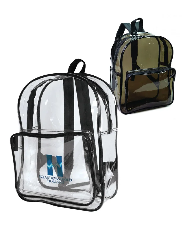 Waterproof nylon tote bag with a roll-top closure for outdoor useMulti-Purpose Clear Backpack W/ Front Pocket