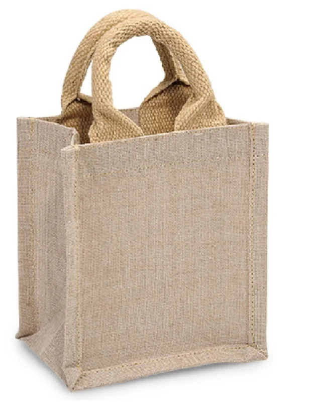 Vegan leather tote bag made from sustainable materials for eco-conscious consumersNatural Burlap Gift Tote Bags Party Favor Burlap Totes  TJ906