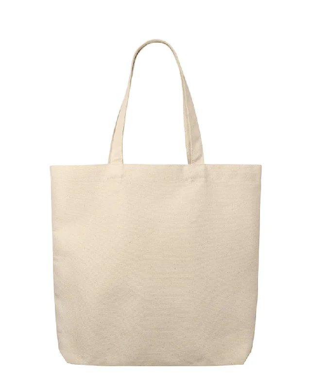 Tote bag with multiple internal compartments and a zippered pocket for organizationOver-the-Shoulder Large Grocery Tote Bags Organic Cotton - OR120