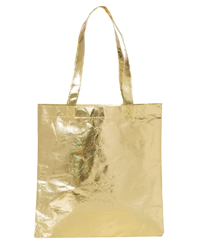 Tote bag with a detachable pouch for easy access to small itemsPolypropylene Metallic Coating Tote Bag