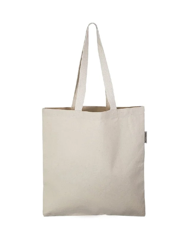 Tote bag with a hidden anti-theft pocket and RFID-blocking liningOrganic Cotton Heavy Canvas Tote Bags Flat Bottom - OR200