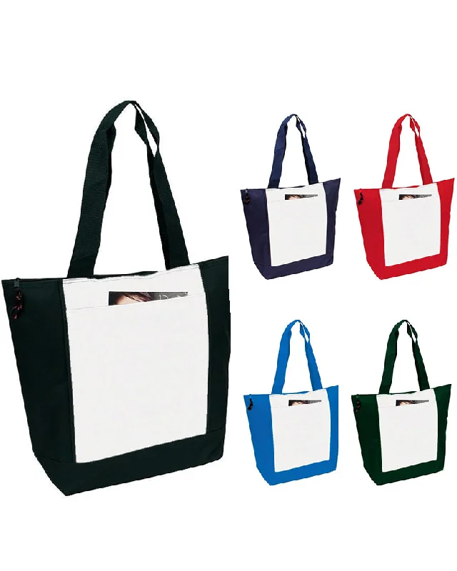 Plus-size tote bag with an extra-large capacity for carrying all essentials600D Polyester Deluxe Zipper Tote Bag