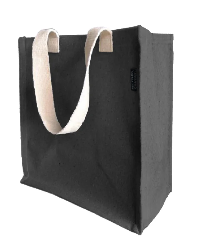 Convertible tote bag that can be worn as a shoulder or cross-body bagRecycled Heavy Canvas Tote with Full Gusset - RC830