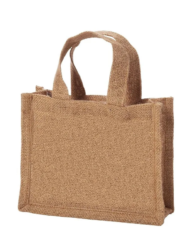 Tote bag with a hidden anti-theft pocket and RFID-blocking liningSmall Burlap Party Favor Bags / Jute Gift Tote Bags  TJ767