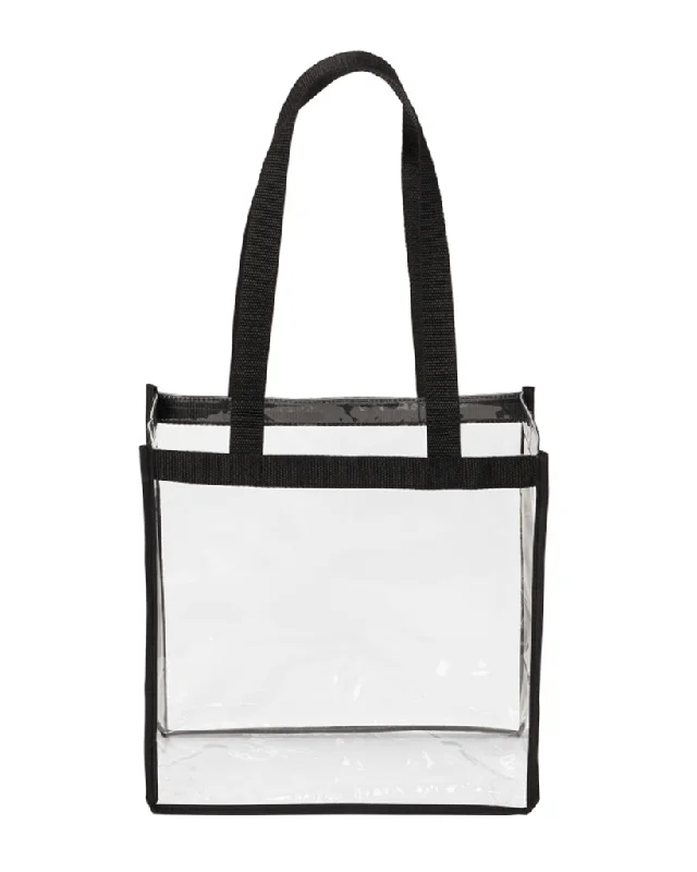 Waterproof nylon tote bag with a roll-top closure for outdoor useStadium Approved Clear Tote Bag