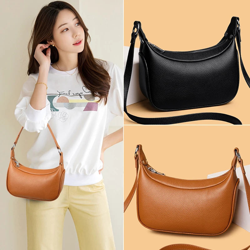 Women's large capacity cotton duffel bags for travel2023 Genuine Leather Women Sac A Main Pour Femme Cowhide Purses And Handbags Bags And Women Hand Bag True Leather Crossbody Bags