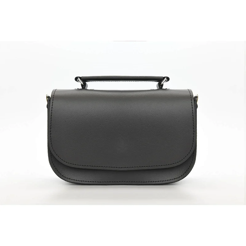 Vegan leather satchel for eco-conscious consumersAura Handmade Leather Bag - Graphite