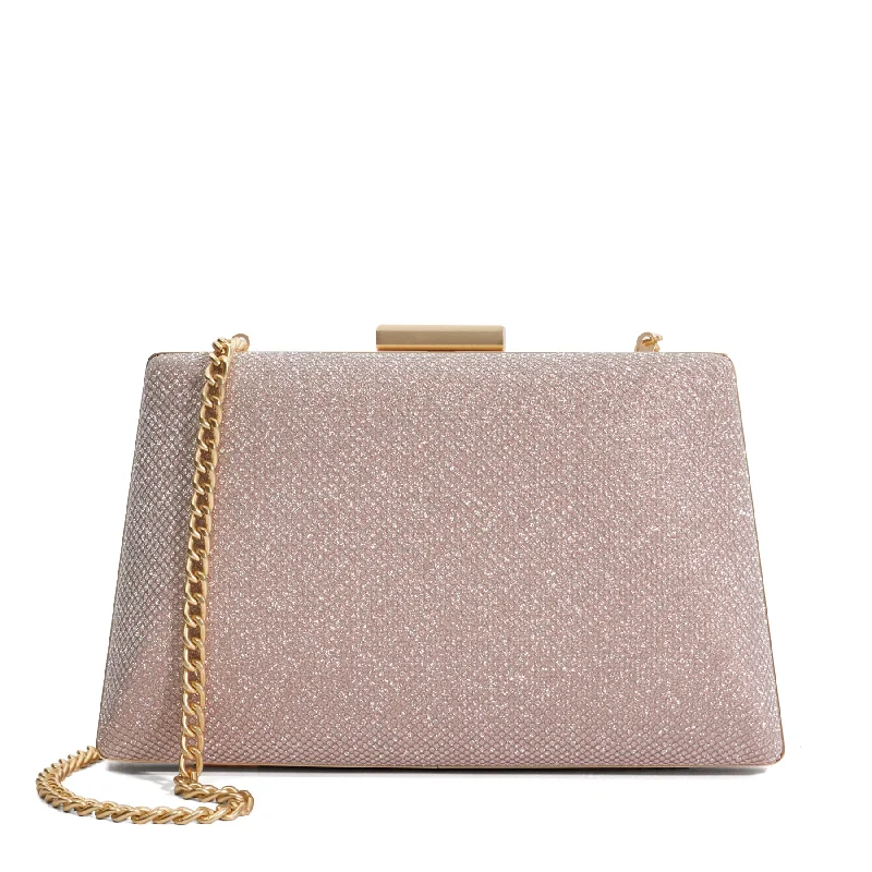 Mother - of - pearl clutch with a delicate sheenBELLARIA - ROSE GOLD