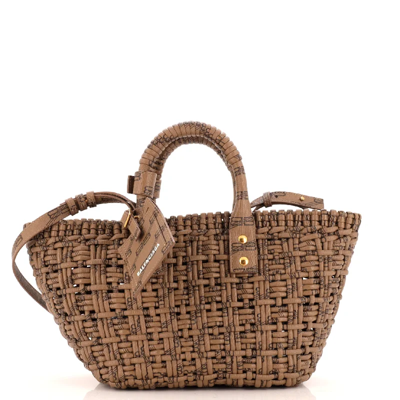 Plus-size satchel with a spacious interior for carrying all essentialsBistro Panier Bag BB Monogram Coated Canvas XS