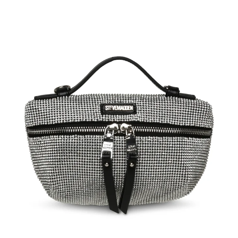 Convertible crossbody bag that can be worn as a shoulder bagBKELI SILVER