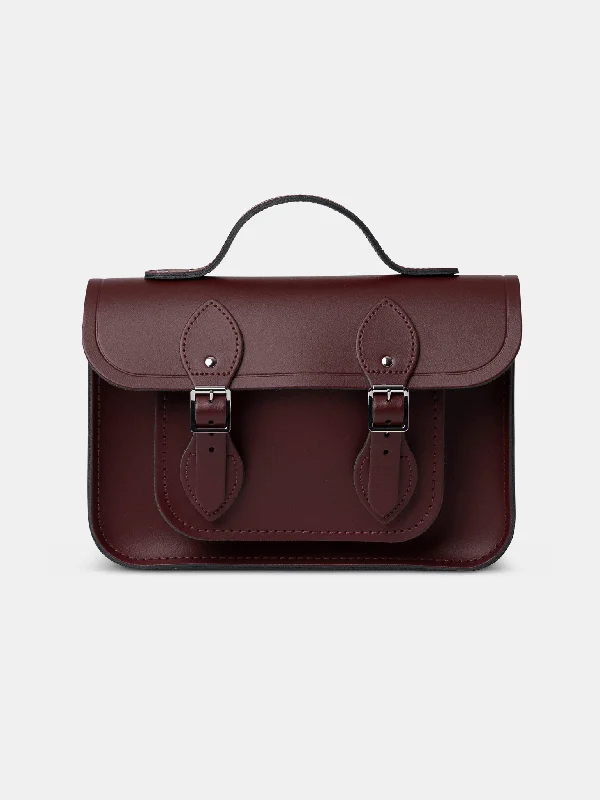 Plus - size handle bag with a spacious interior to carry all daily essentialsThe 11 Inch Batchel -  Oxblood