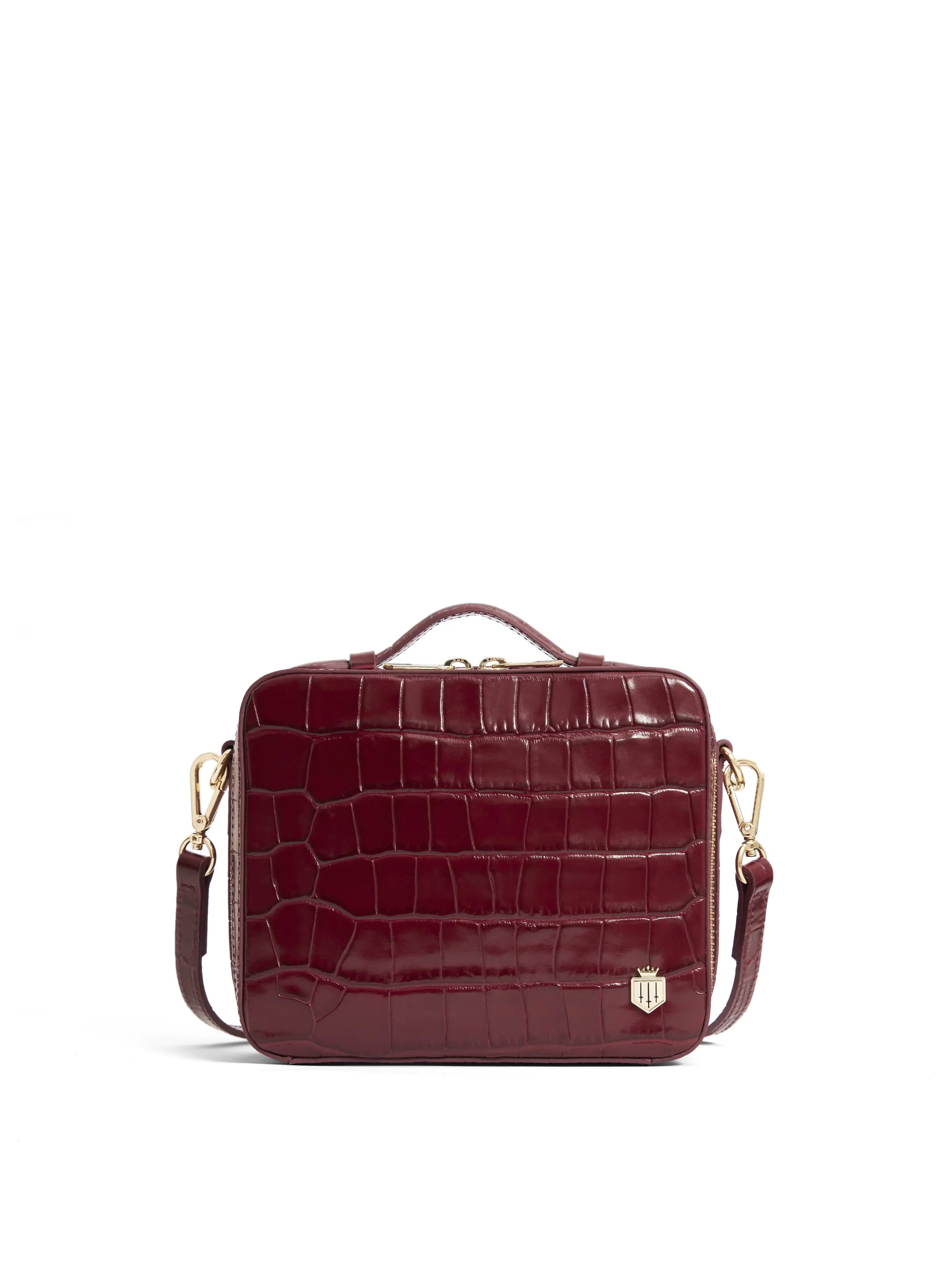 Lightweight nylon crossbody bag with a floral print for spring outingsBuckingham - Ruby Croc Print Leather (Limited Edition) Lightweight nylon crossbody bag with a floral print for spring outingsBuckingham - Ruby Croc Print Leather (Limited Edition)