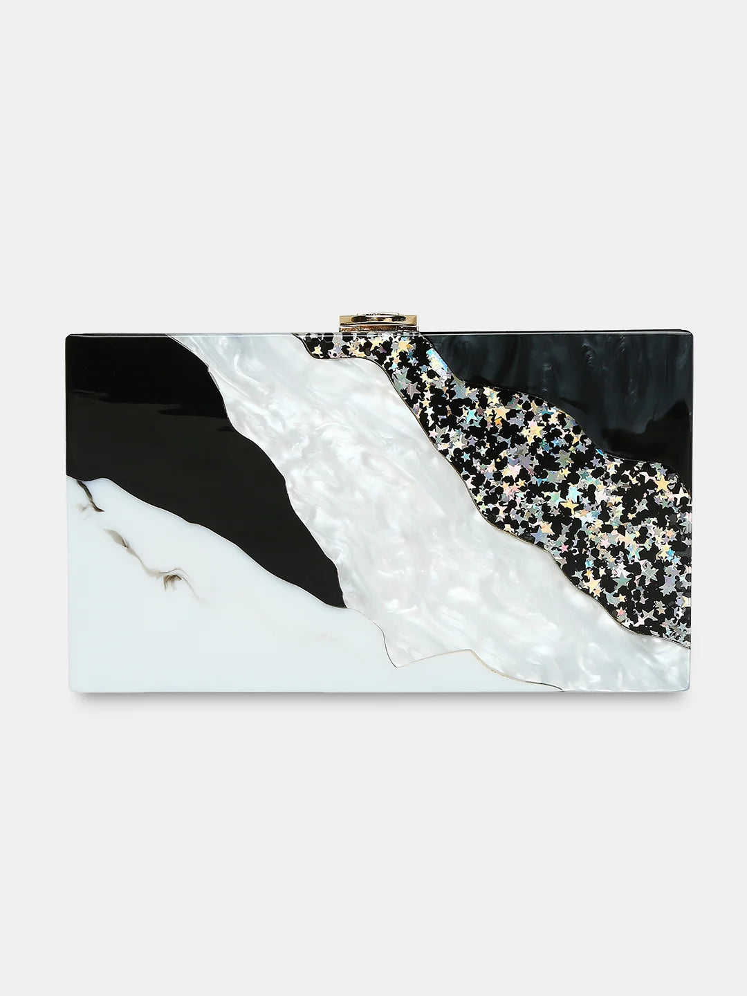 Sequined clutch in a metallic color for a party lookCaprese Gaida Clutch Small Grey