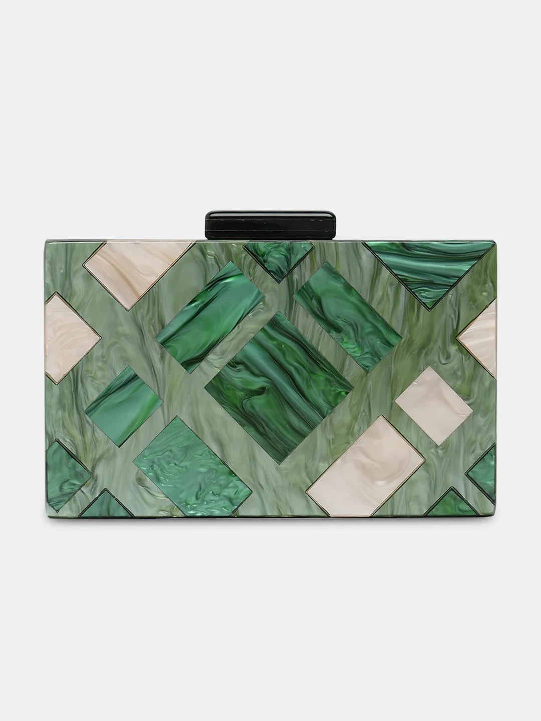 Clutch with a built - in mirror and compact for on - the - go touch - upsCaprese Gisella Clutch Small Green