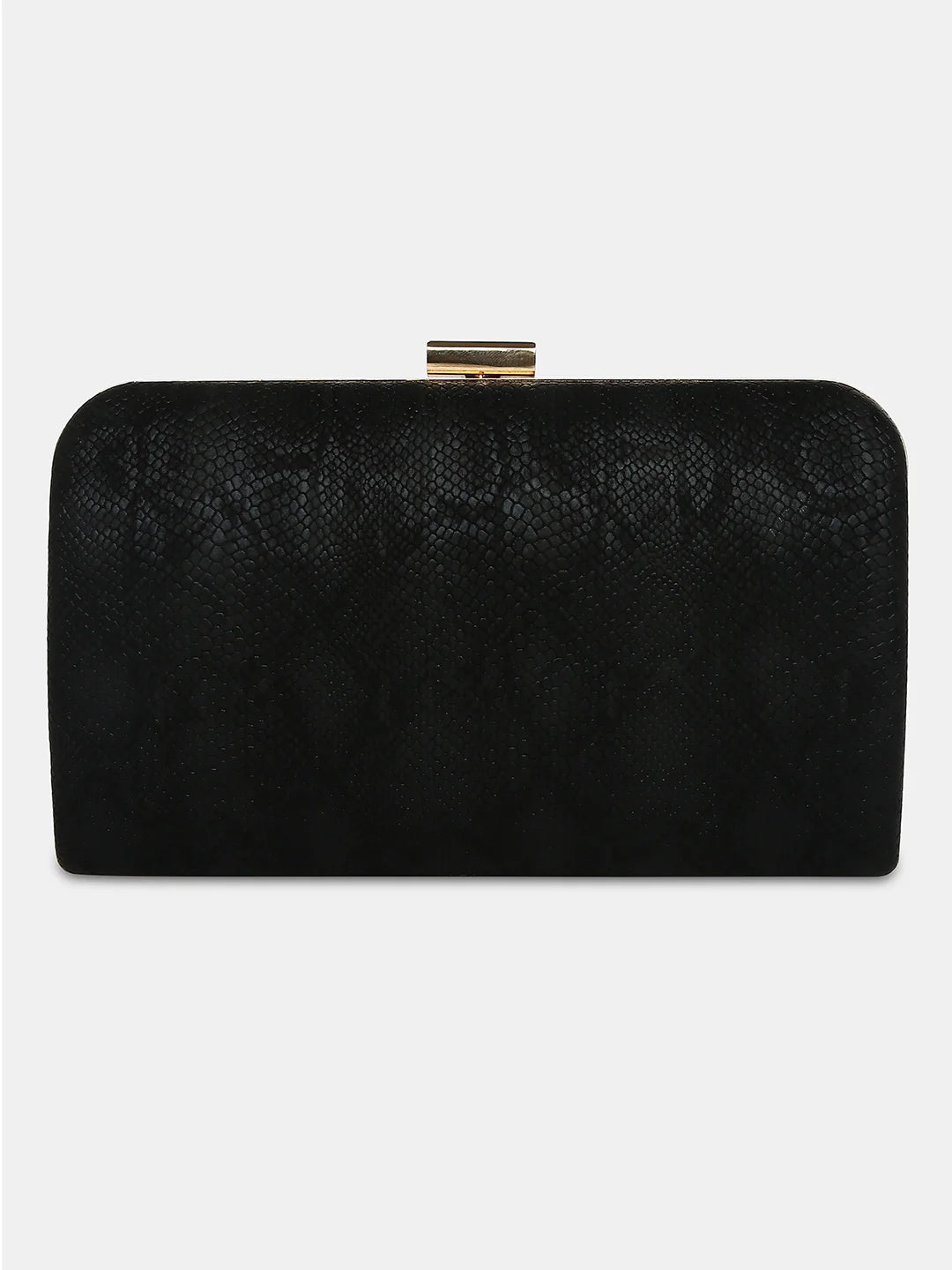 Monogrammed clutch as a personalized evening accessoryCaprese Party Teirra Box Clutch Medium Black