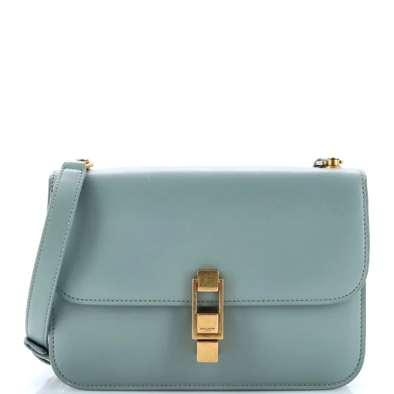 Women's leather satchel with a hand-stitched edge for a premium lookCarre Satchel Leather Medium