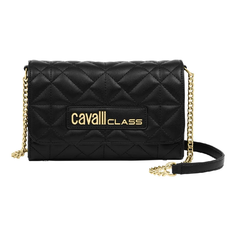 Leatherette satchel with a quilted pattern for a sophisticated styleWomen Carlotta Black Handbag