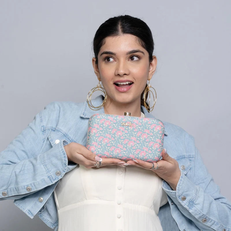 Floral - printed clutch for a spring or summer eveningChettinad Florals Clutch