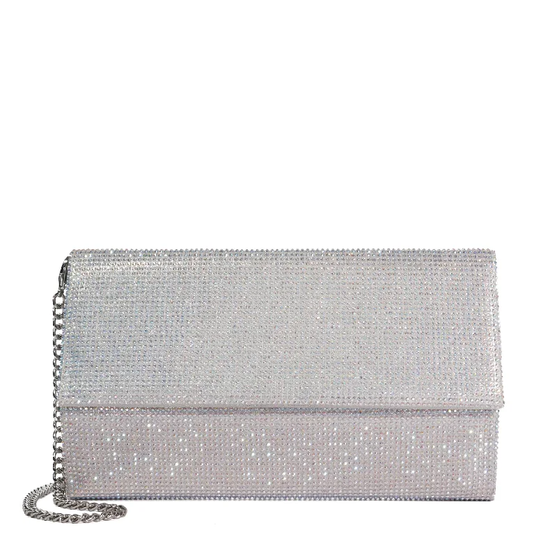 Mother - of - pearl clutch with a delicate sheenESMES - SILVER