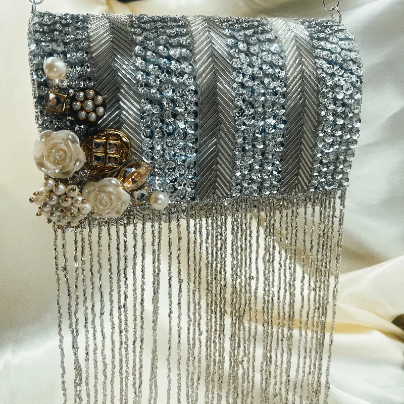 Vintage - style beaded evening bag with an art - deco patternFANTASY Flap Bag