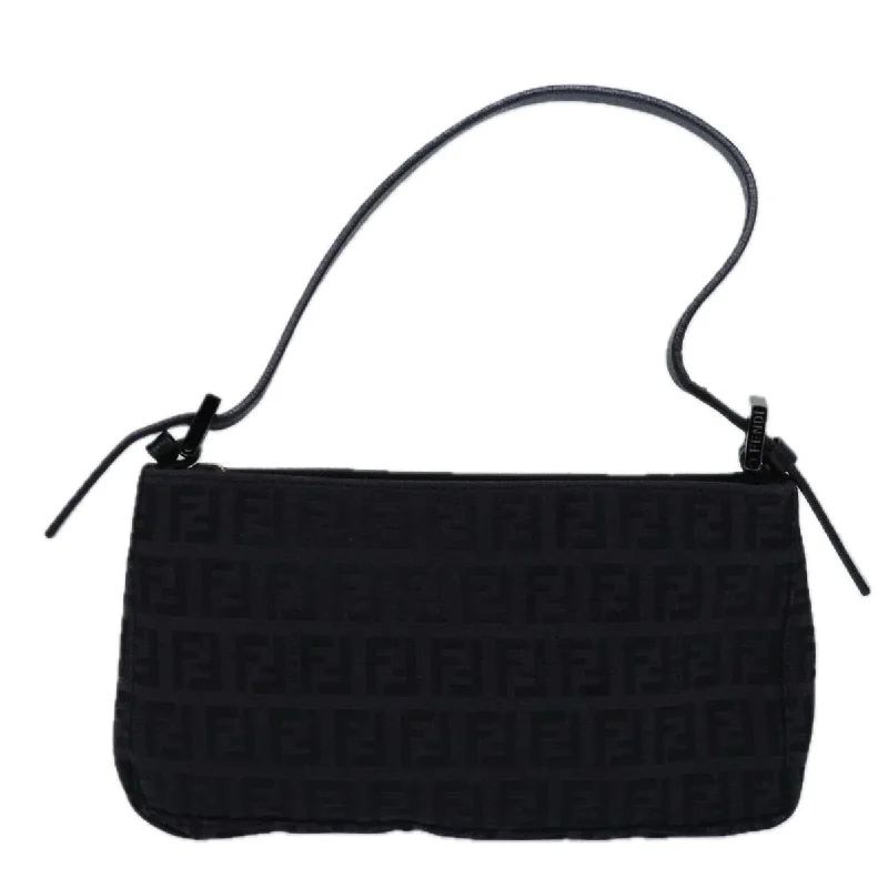 Handle bag with multiple interior compartments and a zippered pocket for organizationBlack Zucchino canvas mini bag