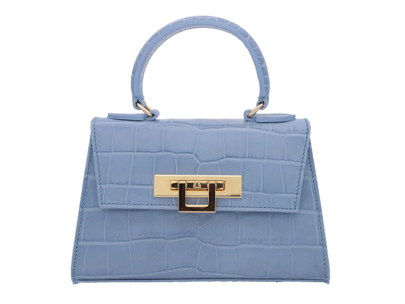 Color - blocked shoulder bag with bold primary colors for a trendy statementFonteyn Mignon Orinoco - Bluebell/Gold