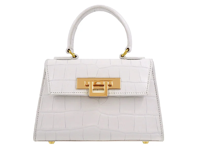 Silk - lined shoulder bag with a smooth interior for protecting belongingsFonteyn Mignon Orinoco - White