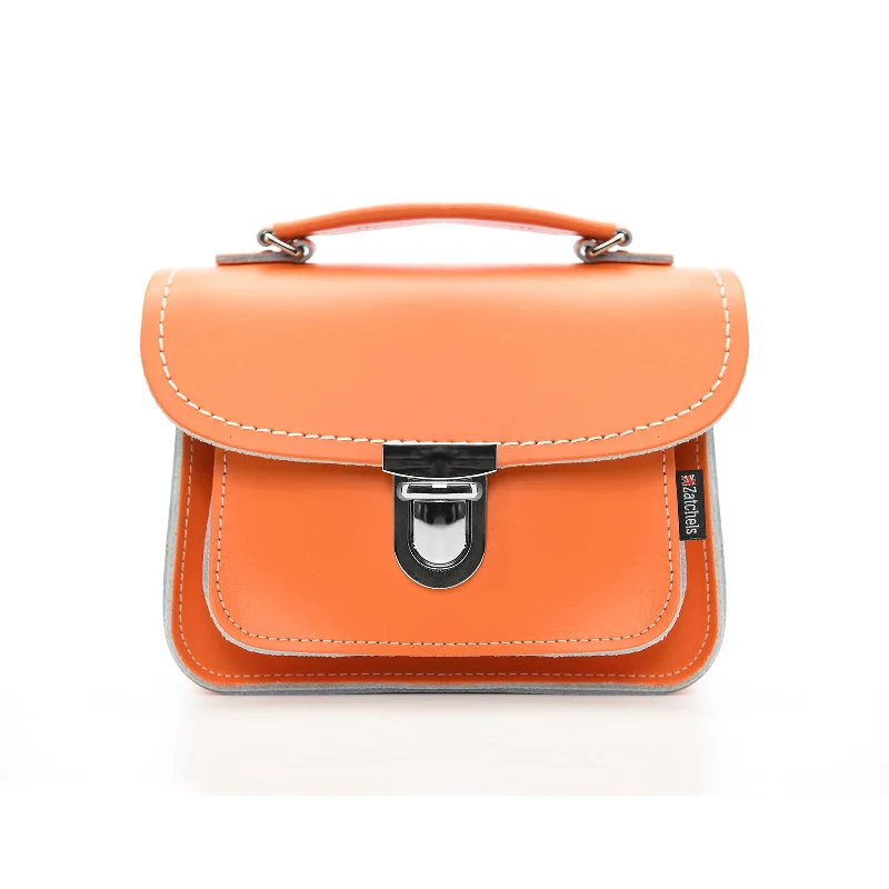 Waterproof nylon satchel with a drawstring closure for outdoor useLuna Handmade Leather Bag - Orange